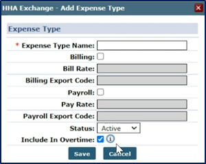 Expense Type Window - Include in Overtime